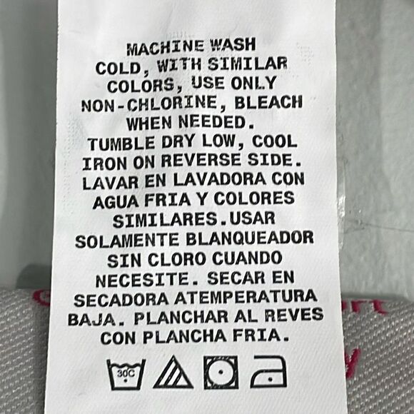 Cherokee cotton print two pocket button front cinch tie back scrub jacket coat M - Picture 10 of 12